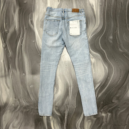 Purple Brand P.002 Distressed Light Wash Skinny Jeans