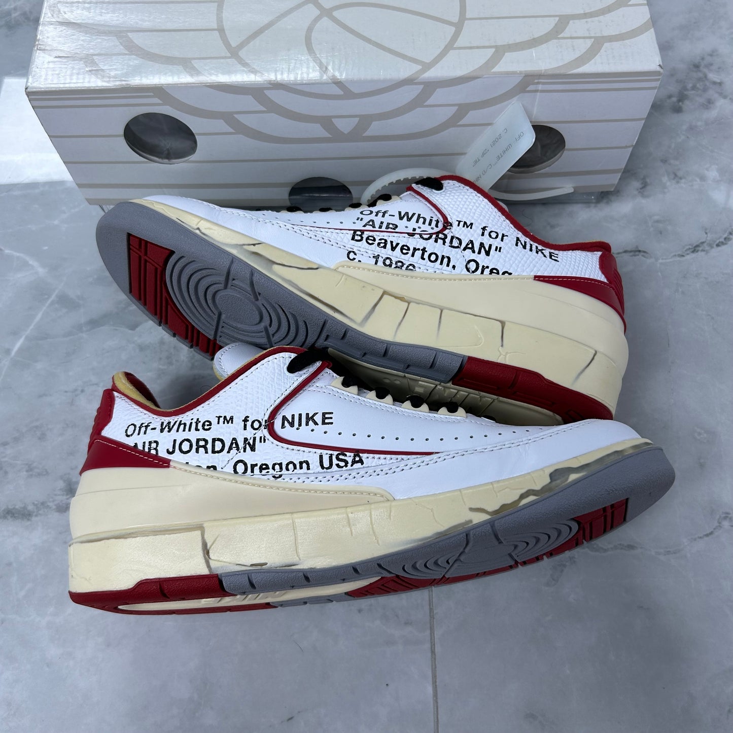 Jordan 2 Retro Low SP Off-White White Red (USED)