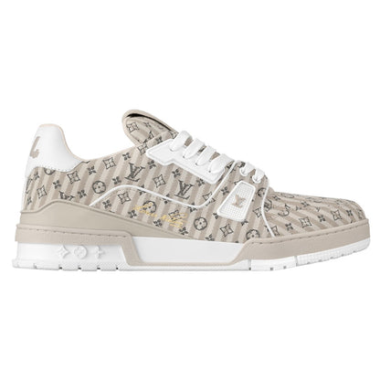 Louis Vuitton Mini Monogram Stripe Trainer Sneaker (Used)(No Box)