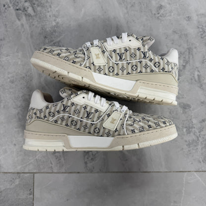 Louis Vuitton Mini Monogram Stripe Trainer Sneaker (Used)(No Box)
