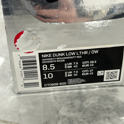 Nike Dunk Low Off-White University Red (USED)