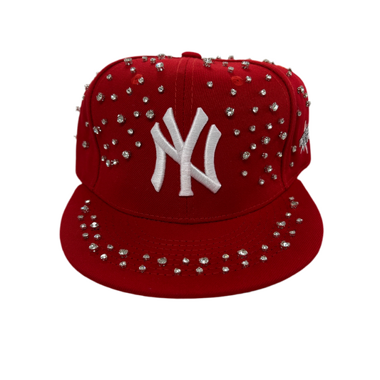 Retrovert Red Embelished NY Hat