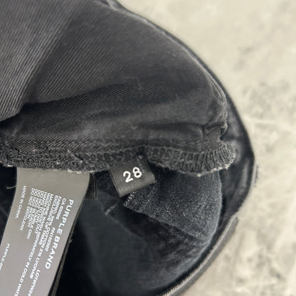 Purple Brand P.001 Plain Black Washed Skinny Jeans
