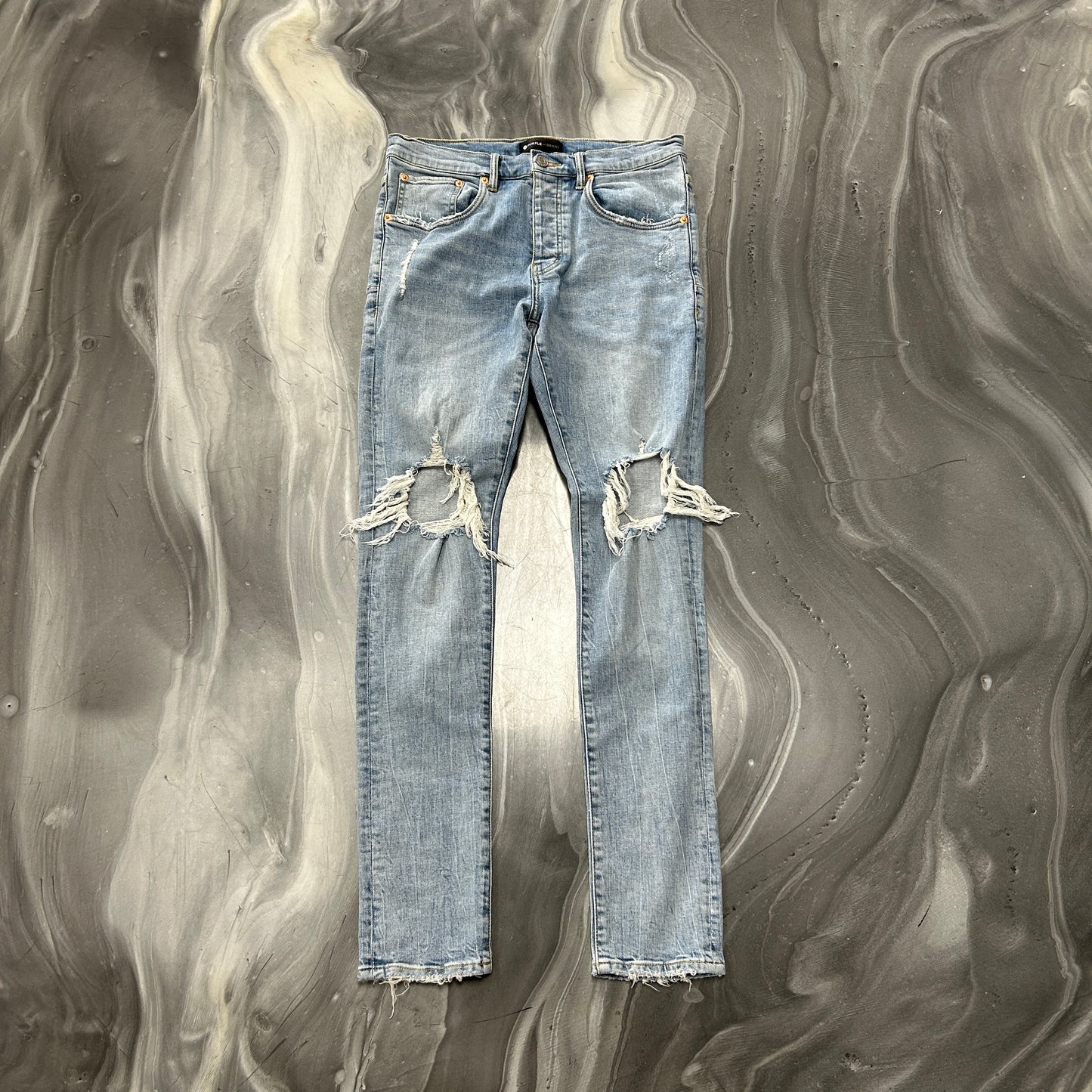 Purple Brand P002 Ripped Blue Denim