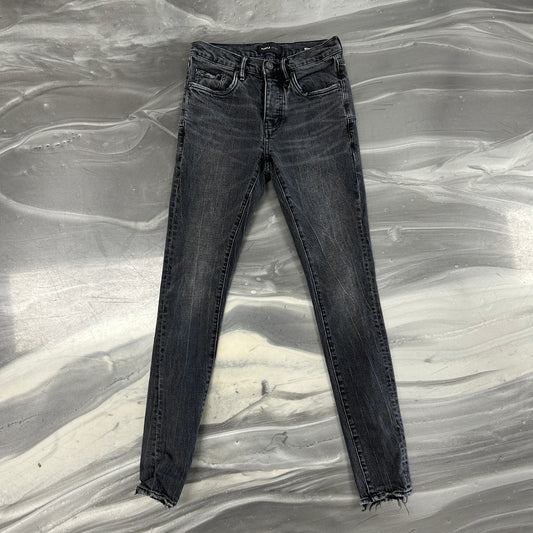 Purple Brand P.001 Plain Black Washed Skinny Jeans - view 2