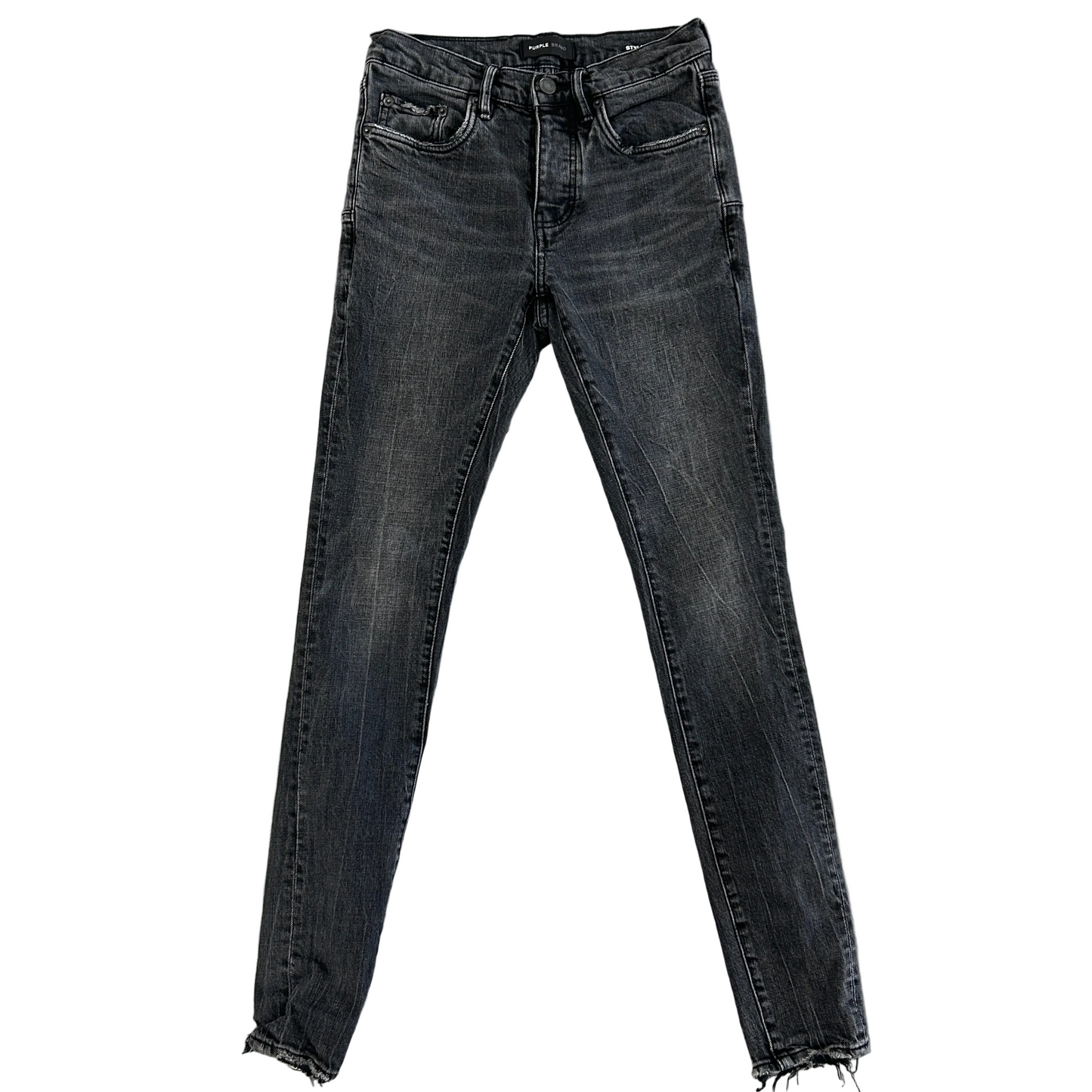 Purple Brand P.001 Plain Black Washed Skinny Jeans