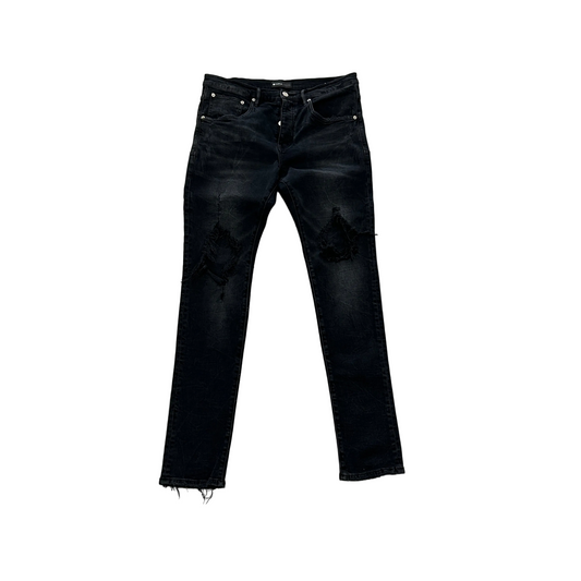 Purple Brand P002 Black Wash Blowout Jeans
