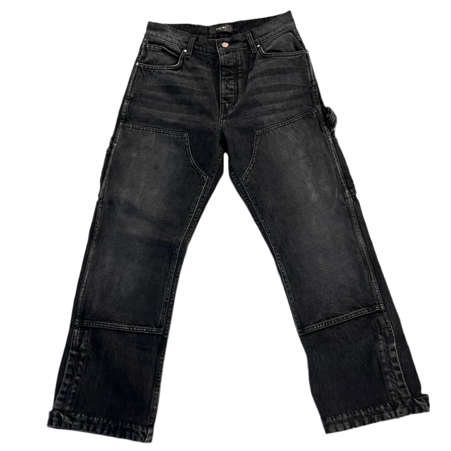 Amiri Black Double Knee Carpenter Denim Jeans