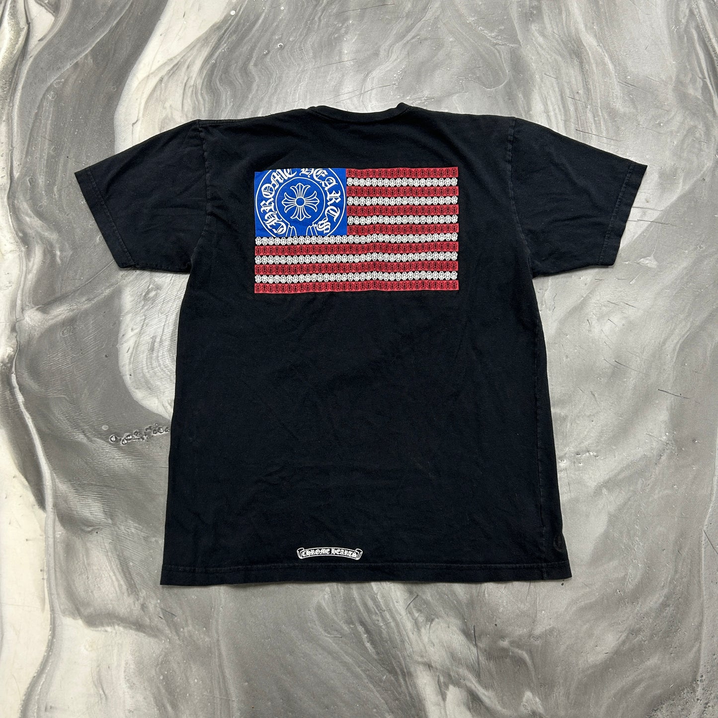 Chrome Hearts American Flag Dagger T-shirt Black