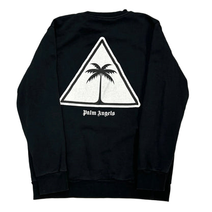 Palm Angels Triangle Black Crewneck Sweater
