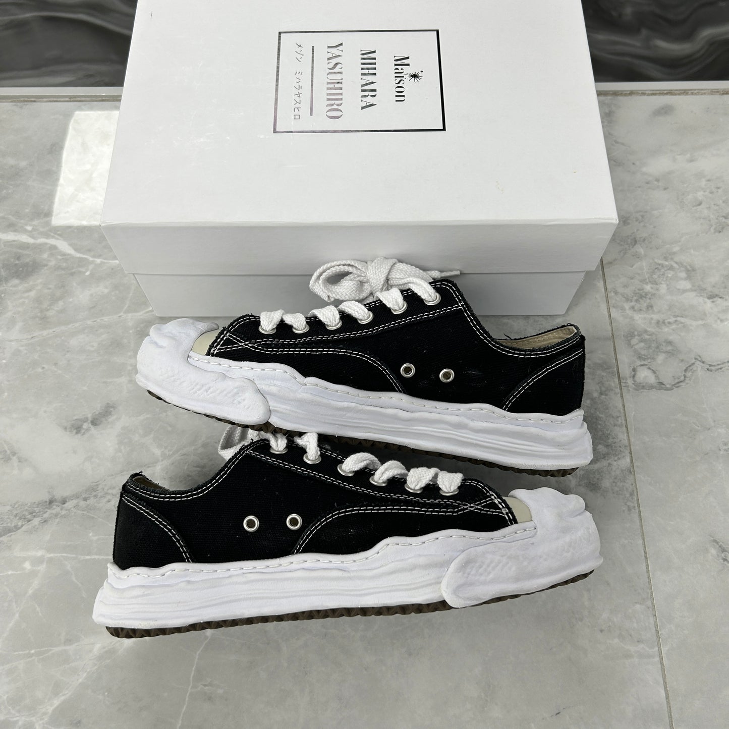 Maison Mihara Yasuhiro Hank OG Sole Suede Low Black White (USED)