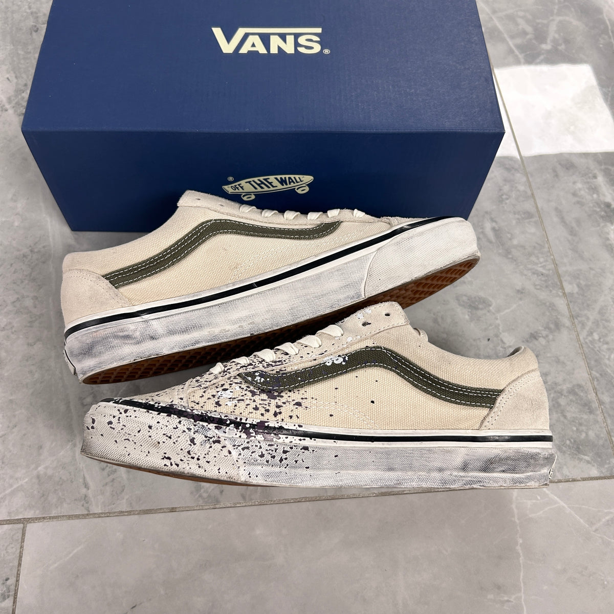 Vans Premium Old Skool 36 Paint Splatter Turtledove (USED)