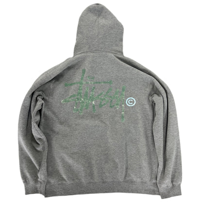 Stussy Y2K Vintage Logo Hoodie Grey