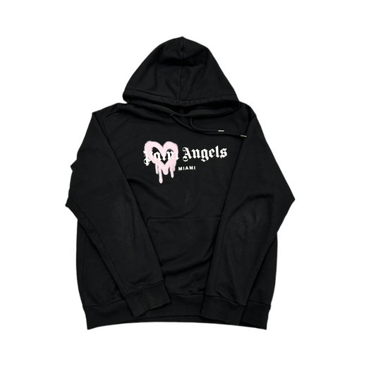 Palm Angels Miami Heart Sprayed Logo Hoodie