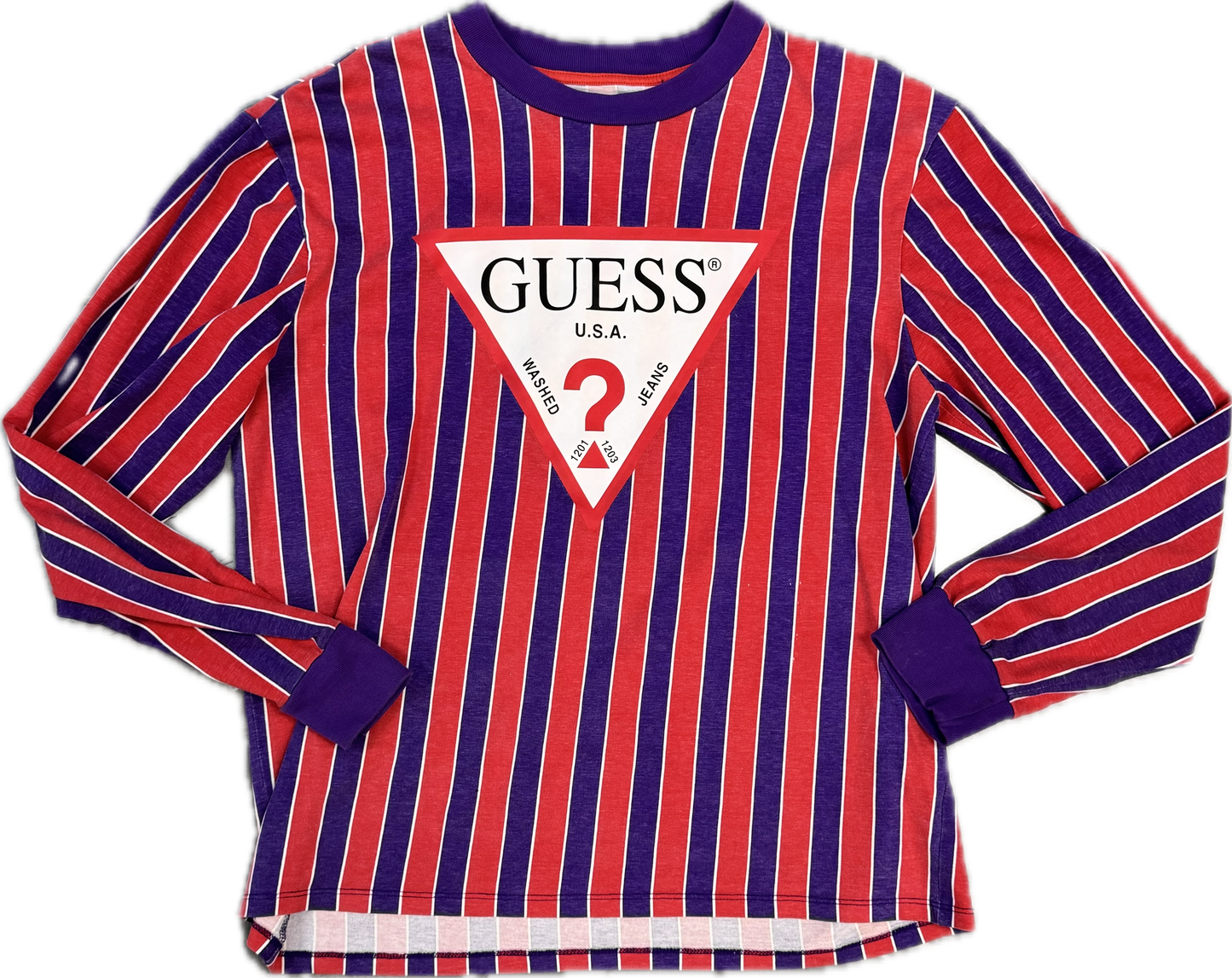 Guess Vintage Striped Red/Purple L/S