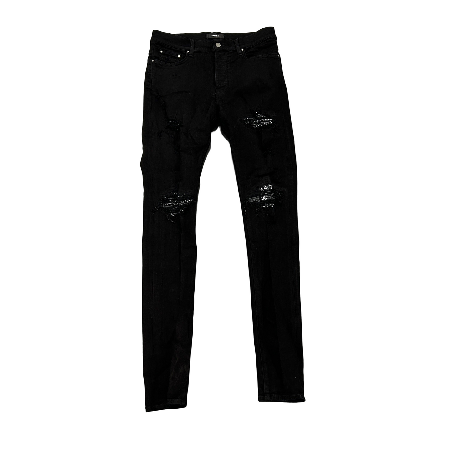 Amiri MX-1 Black Bandana Denim