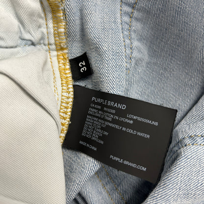 Purple Brand P.002 Distressed Light Wash Skinny Jeans