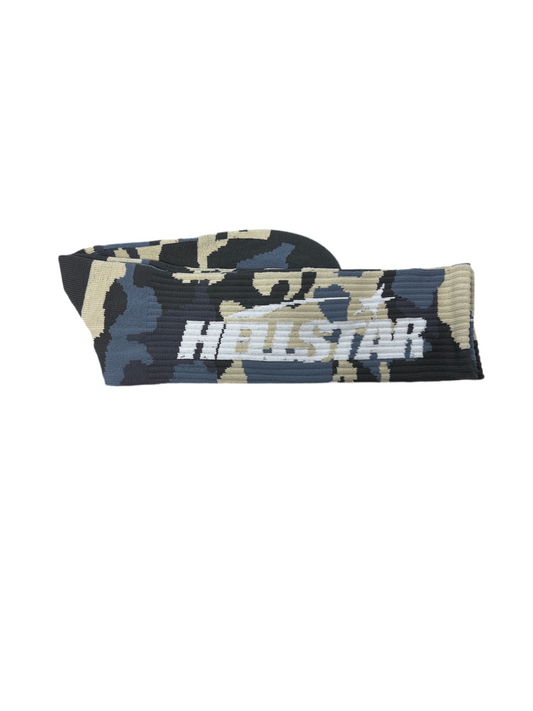 Hellstar Camo Tan/Blue/Grey Socks (1 Pair)