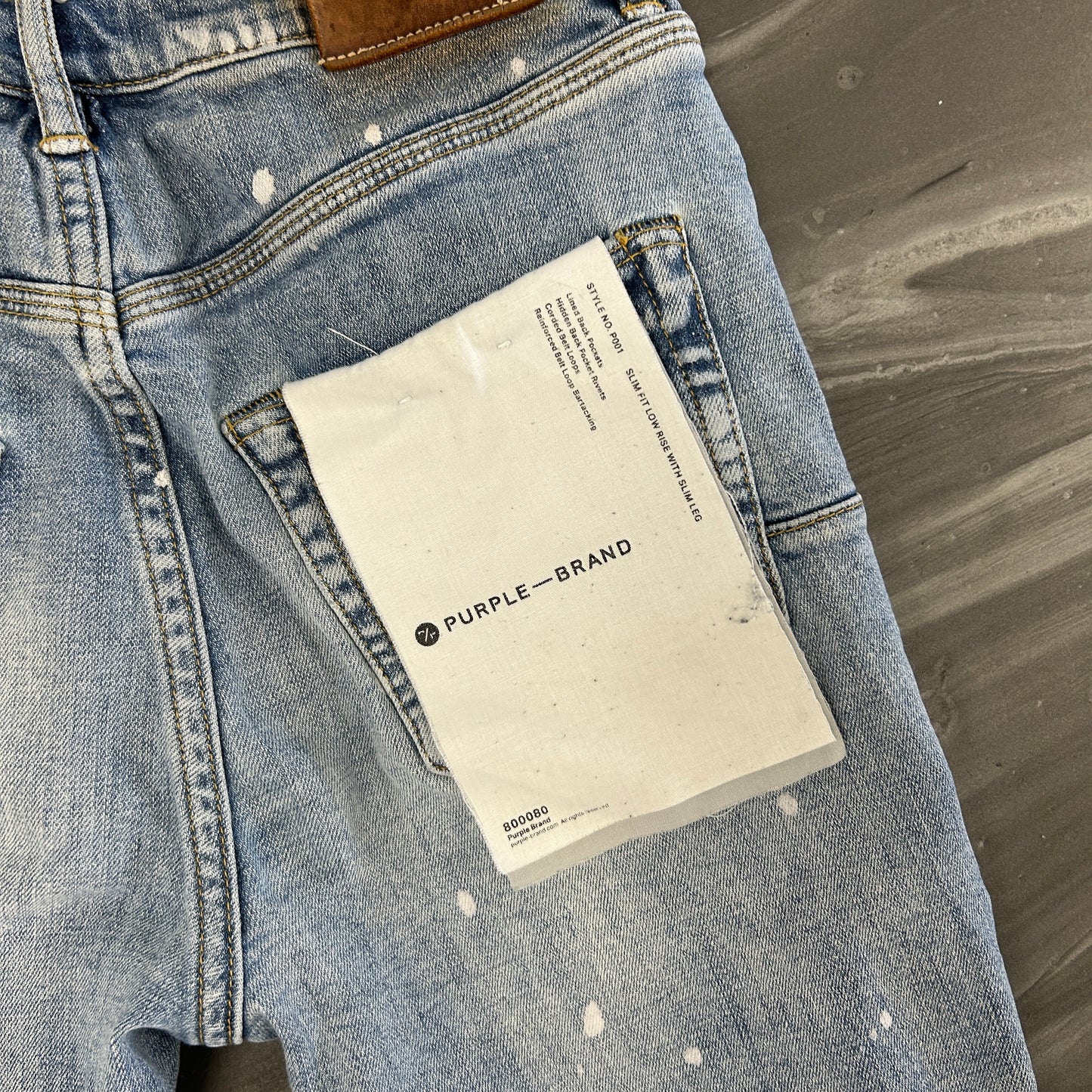 Purple Brand P.001 Light Wash Distressed Denim Jeans