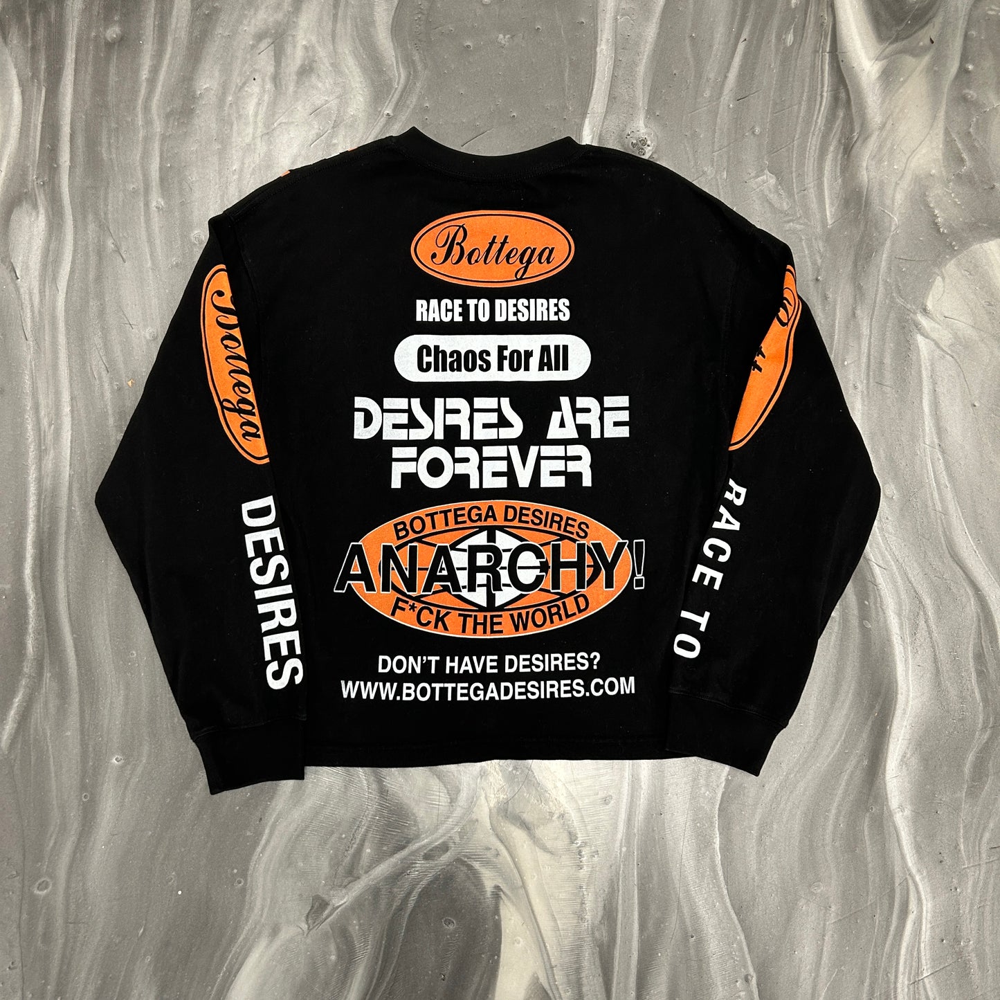 Bottega Desires Race To Desires Longsleeve Tee Black