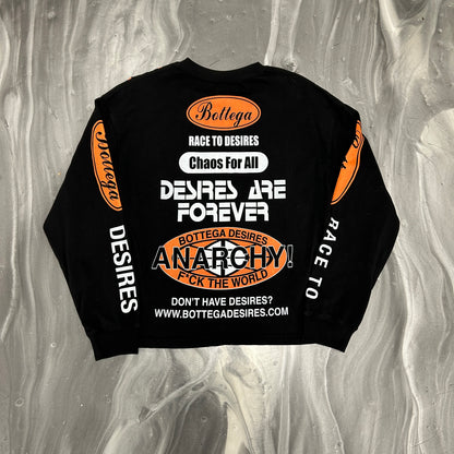 Bottega Desires Race To Desires Longsleeve Tee Black