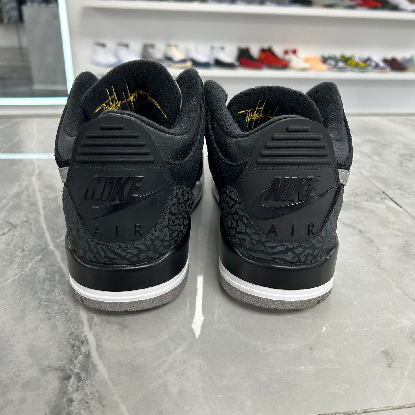 Jordan 3 Retro Tinker Black Cement Gold (USED NO BOX)