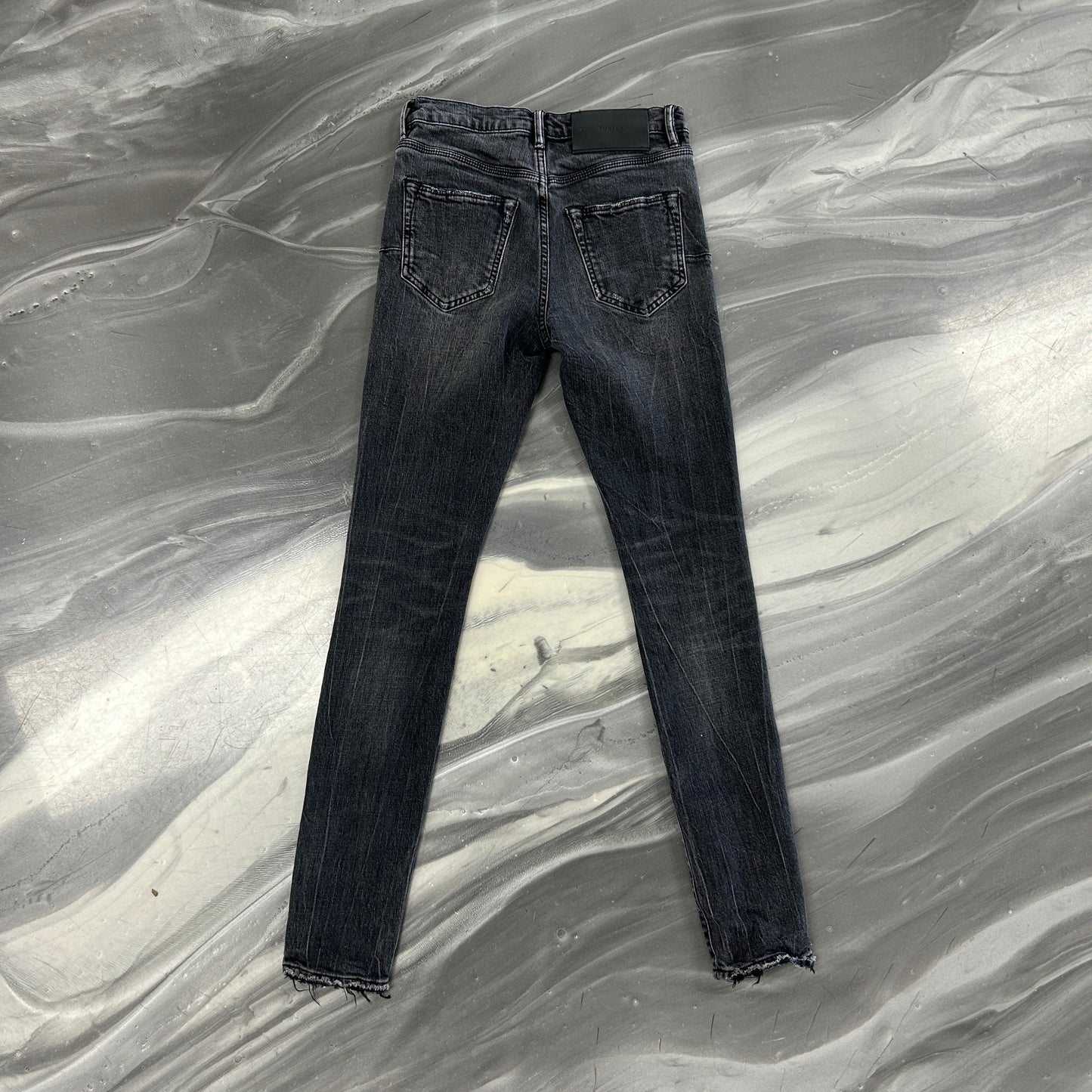 Purple Brand P.001 Plain Black Washed Skinny Jeans