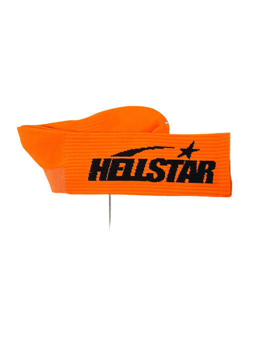 Hellstar Neon Orange Socks (1 Pair)