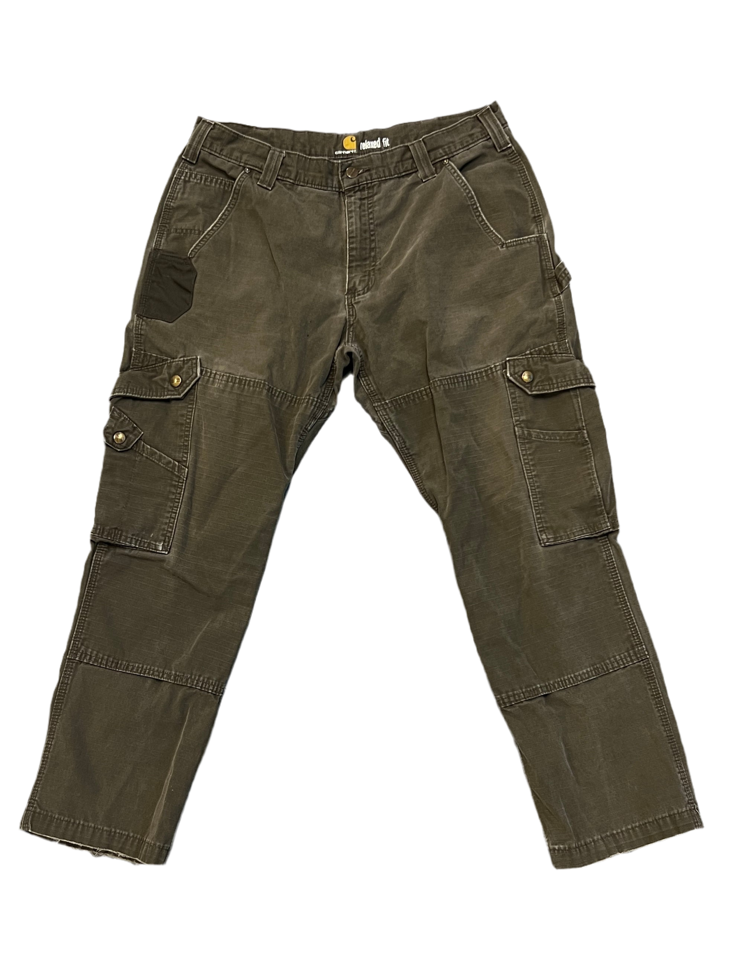 Carhartt pantalones cargo con múltiples bolsillos en gris/marrón