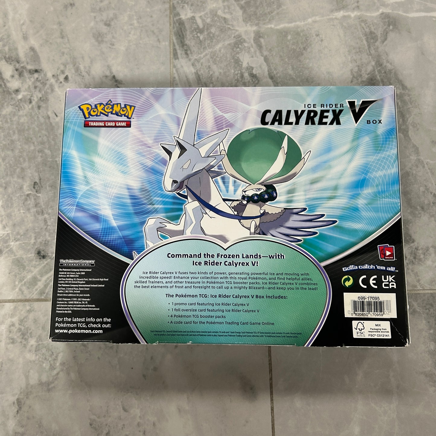 2021 Pokémon Ice Rider Calyrex V box