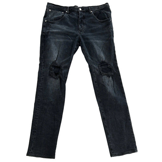 Purple Brand P002 Black Distressed Denim Jeans