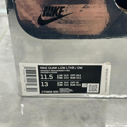 Nike Dunk Low Off-White University Red - view 9