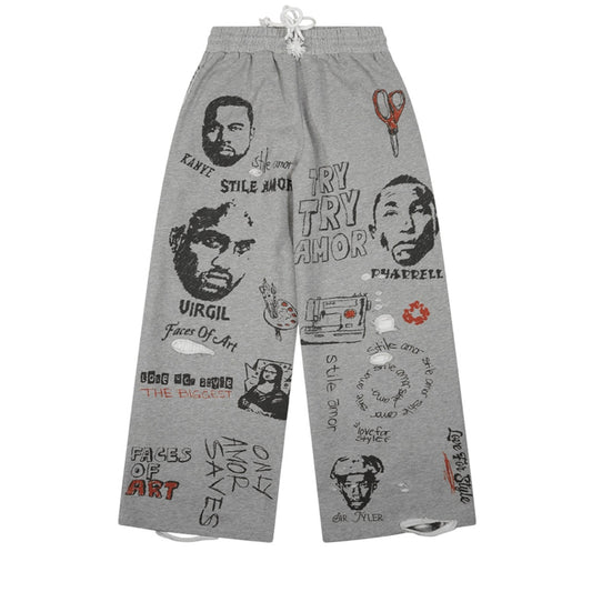 STILE DE AMOR GRAFFITI DI STORIA PANTS