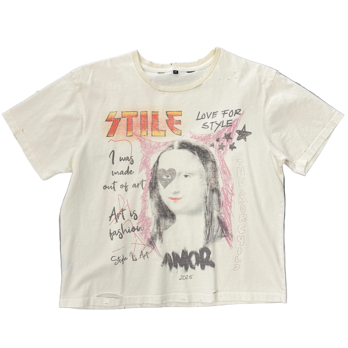STILE DE AMOR Cream Monalisa Tee