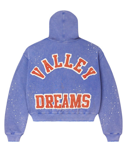 VALE FOREVER SEA CLUSTER ZIP UP HOODIE BLUE