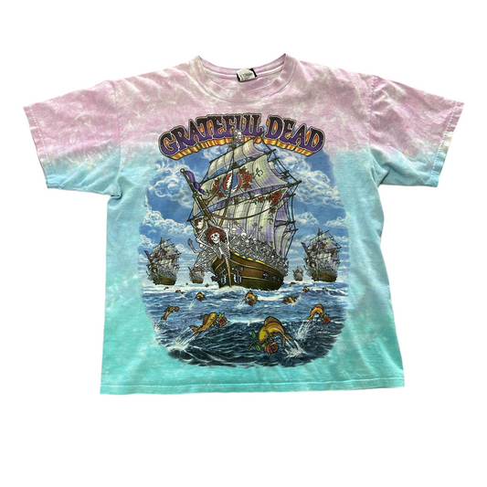 Grateful Dead 2001 Ship Of Fools Tye Dye Tee