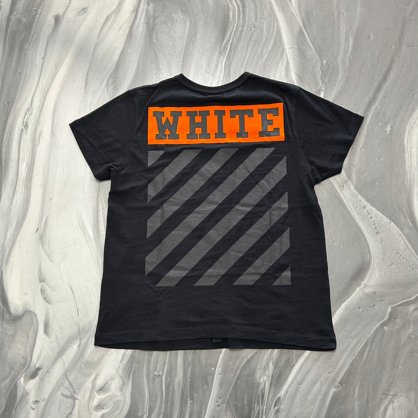 Off White Orange Velvet Logo Tee