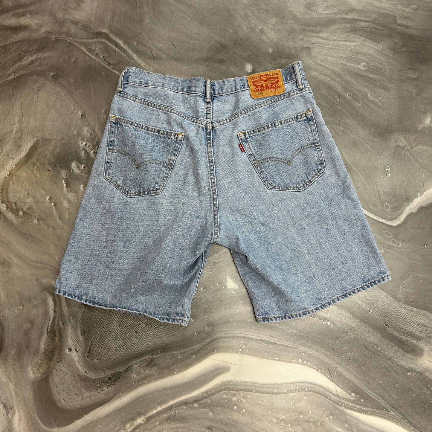 550 Blue Levi Jean Shorts