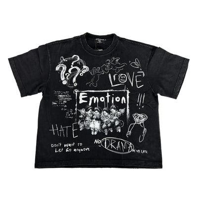 Mixed Emotion Black Chaos Tee