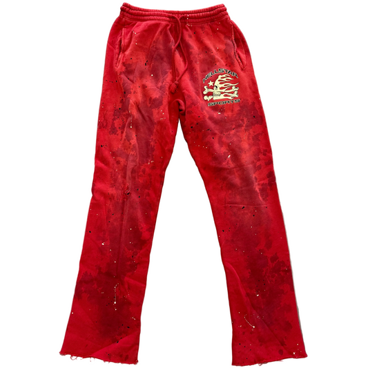 Hellstar Sports Tie-Dye Sweatpants Red