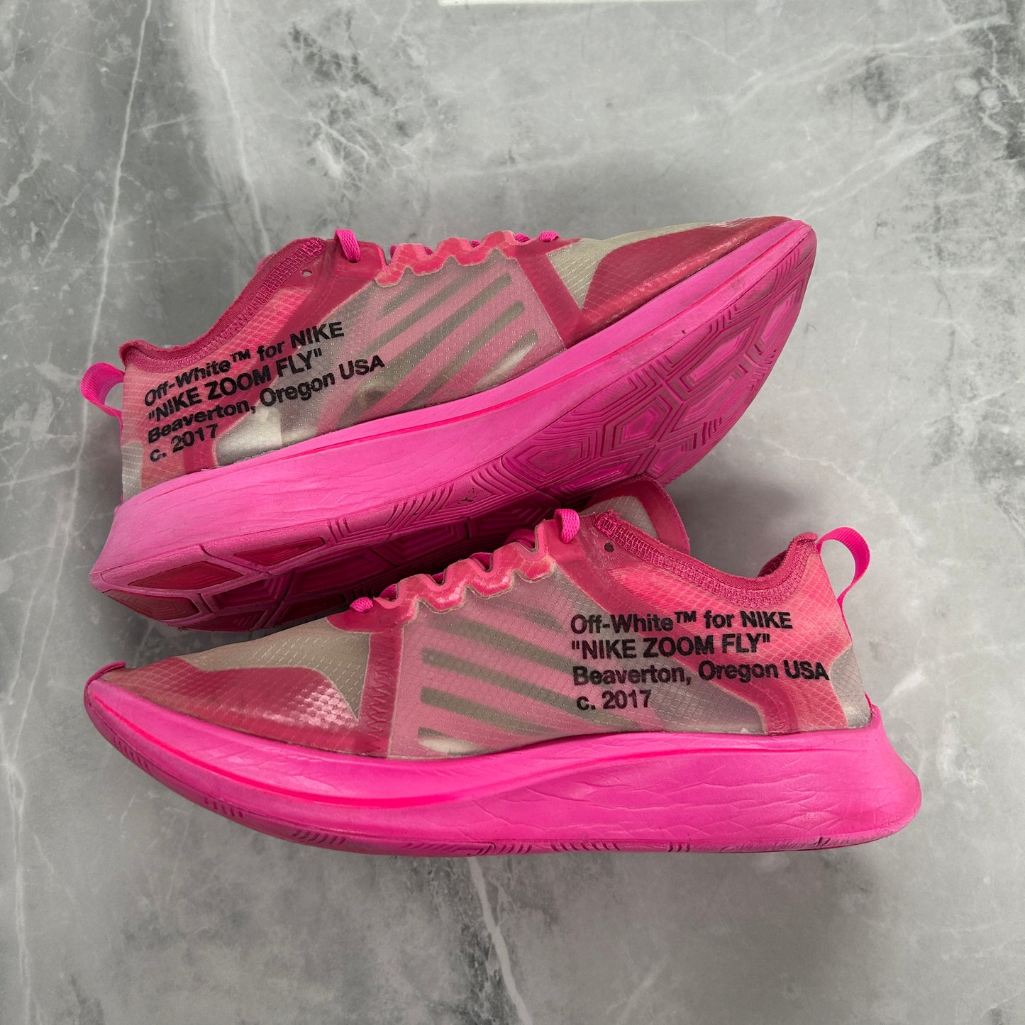 OffWhite Nike Zoom Fly SP Tulip Pink (USED)