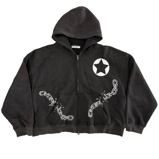 Doomesday Motorcycle Zip Up Hoodie Black