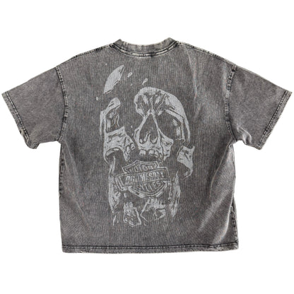 Doomesday Motorcycle Tee Vintage Washed Grey