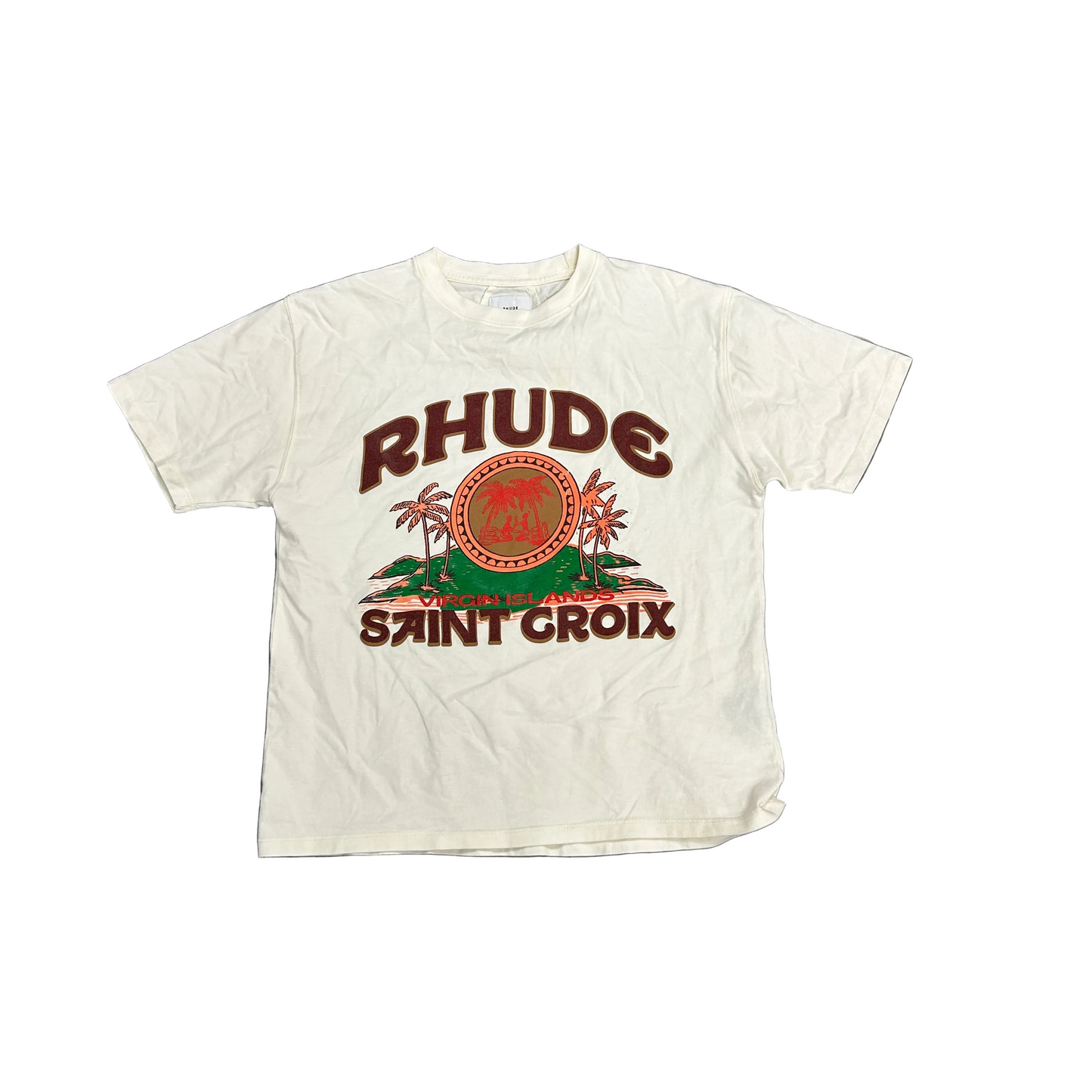 Rhude Saint Croix Tee Vintage White