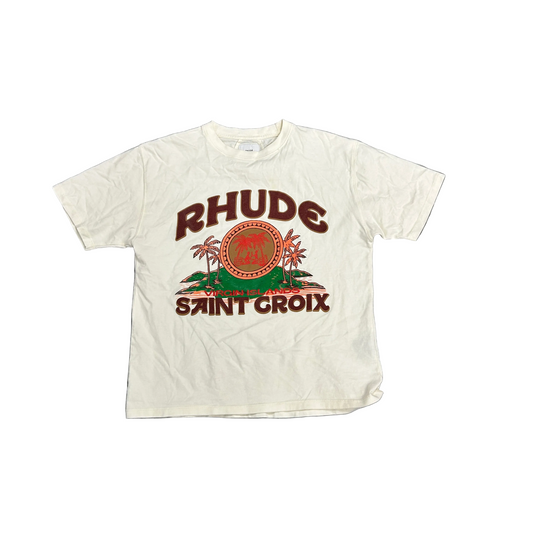 Rhude Saint Croix Tee Vintage White