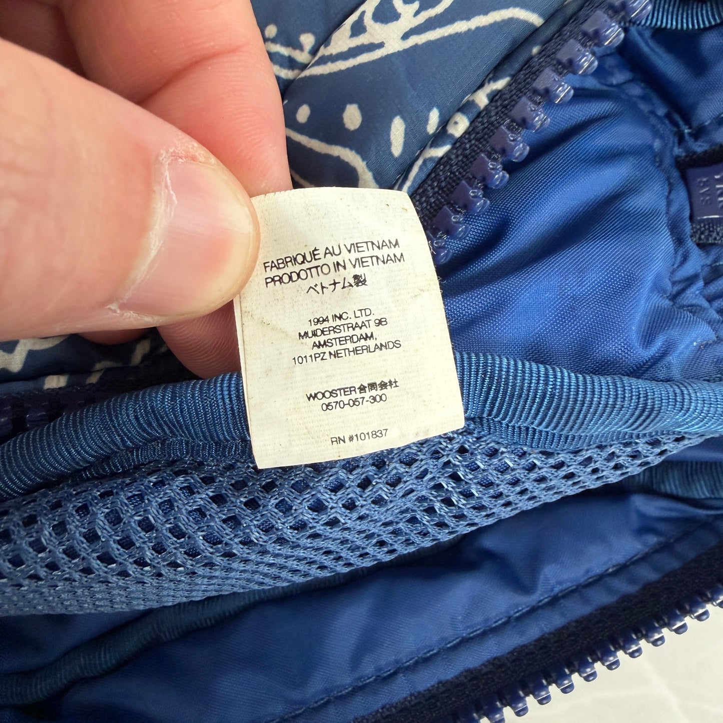 Supreme Puffer Side Bag Blue Paisley