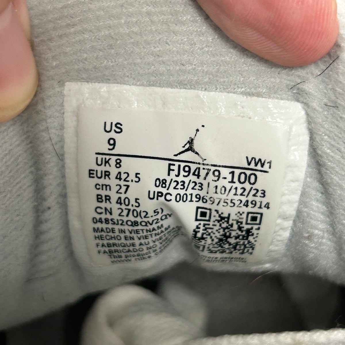 (SZ 9M)(USED NO BOX) Jordan 3 Retro Craft Ivory