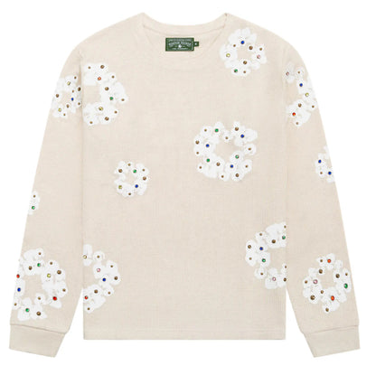 Denim Tears Rhinestone Cotton
Wreath Thermal Oatmeal