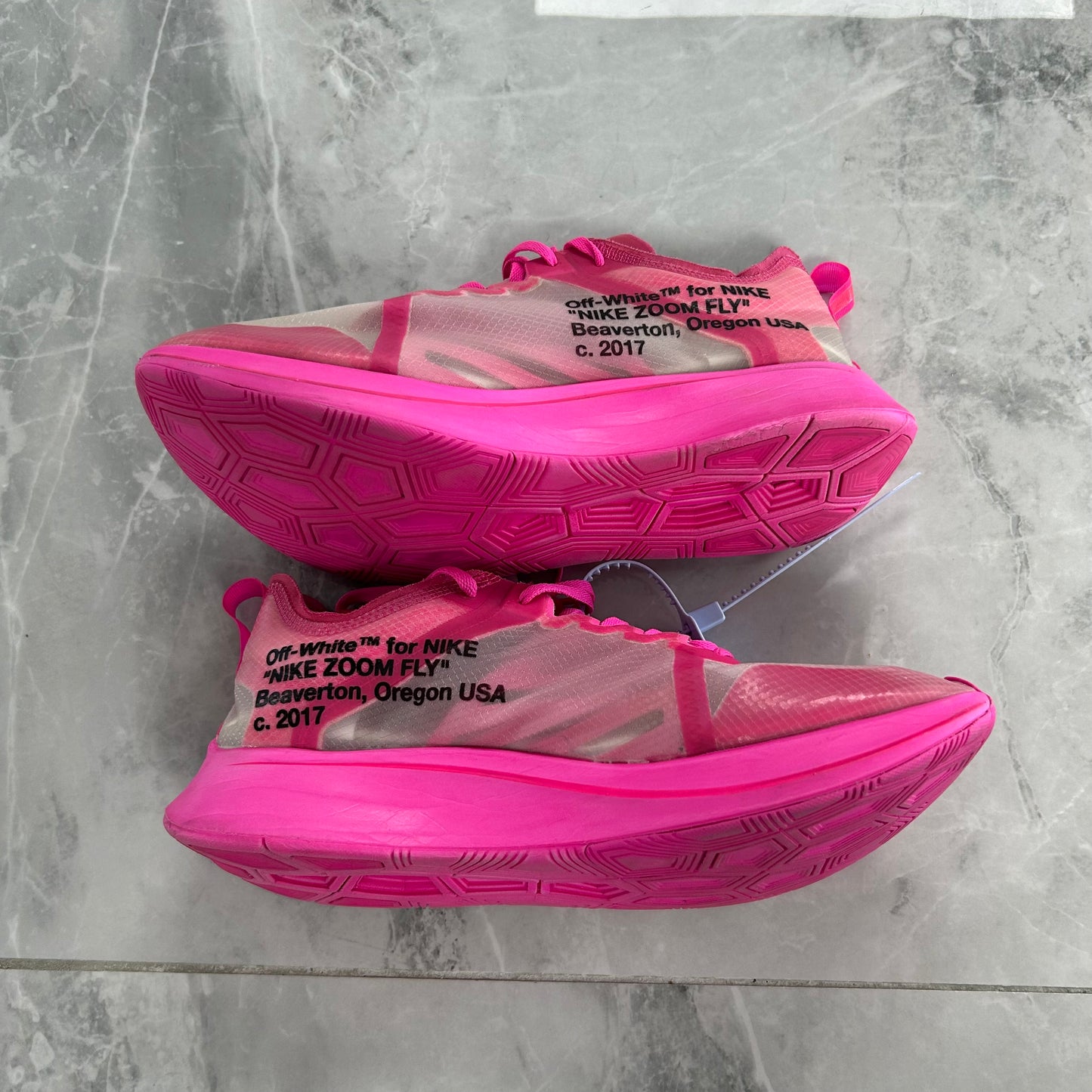 Nike Zoom Fly Off-White Pink (Used)(No Box)