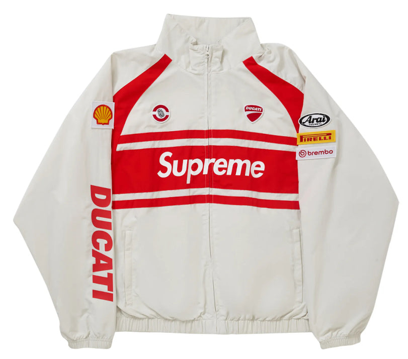 Supreme Ducati Track Jacket Light Grey